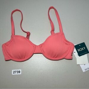 Roxy Bikini Top XS Orange Underwire Rib Roxy Love The Muse